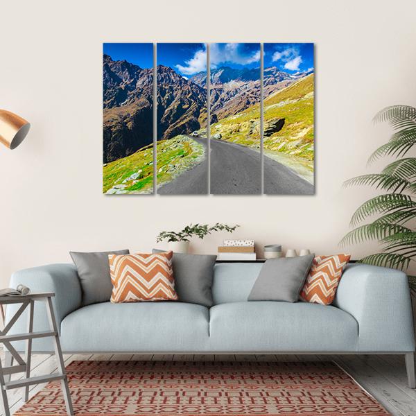 Way To Himalaya From The Road Canvas Wall Art-4 Horizontal-Gallery Wrap-34" x 24"-Tiaracle