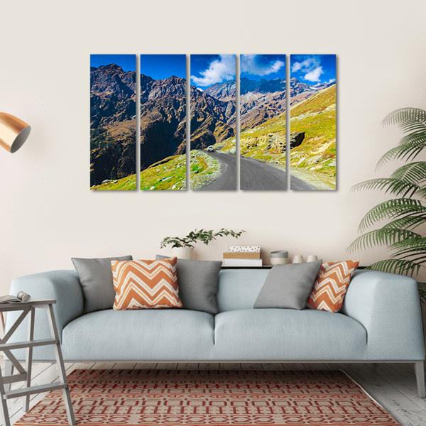Way To Himalaya From The Road Canvas Wall Art-5 Horizontal-Gallery Wrap-22" x 12"-Tiaracle