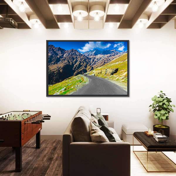Way To Himalaya From The Road Canvas Wall Art-5 Horizontal-Gallery Wrap-22" x 12"-Tiaracle