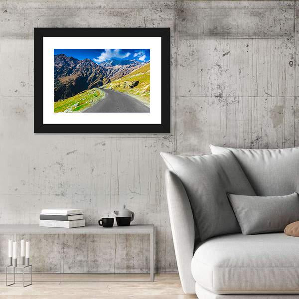Way To Himalaya From The Road Canvas Wall Art-5 Horizontal-Gallery Wrap-22" x 12"-Tiaracle
