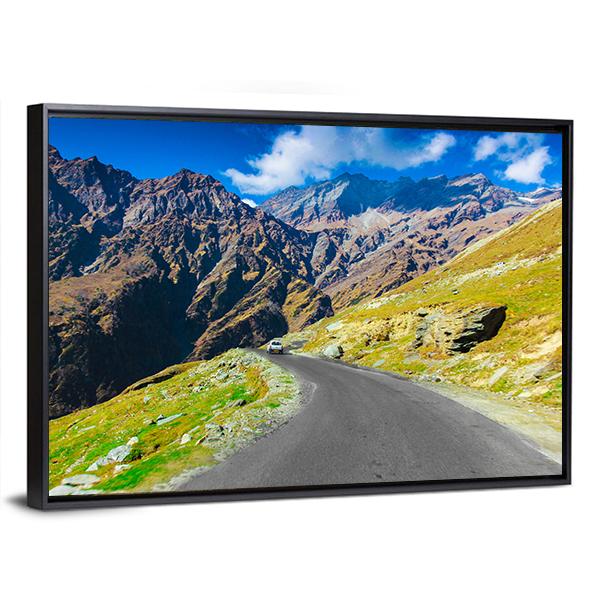 Way To Himalaya From The Road Canvas Wall Art-5 Horizontal-Gallery Wrap-22" x 12"-Tiaracle