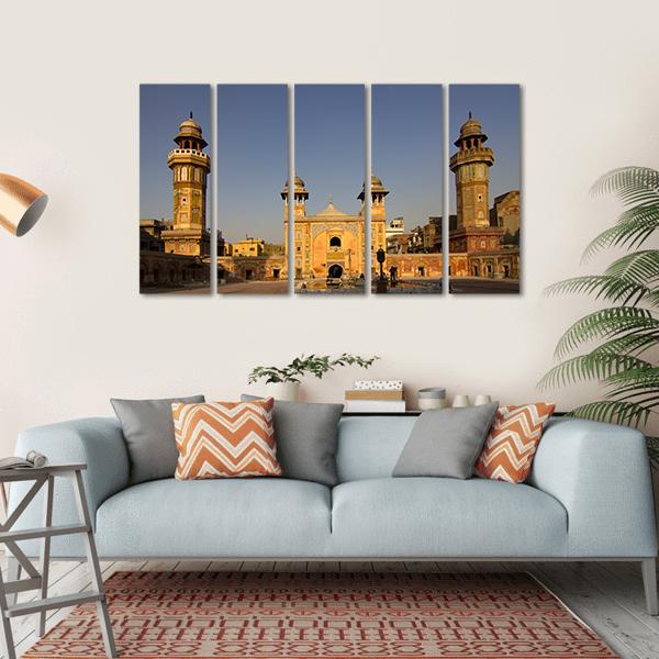 Wazir Khan Mosque In The Old City Center Of Lahore Pakistan Canvas Wall Art-5 Horizontal-Gallery Wrap-22" x 12"-Tiaracle