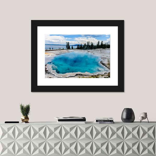 West Thumb Geyser Basin Canvas Wall Art-1 Piece-Framed Print-20" x 16"-Tiaracle