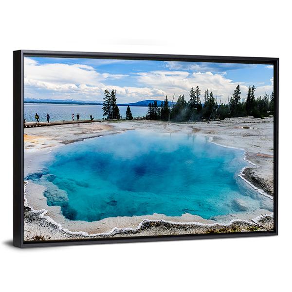 West Thumb Geyser Basin Canvas Wall Art-3 Horizontal-Gallery Wrap-25" x 16"-Tiaracle