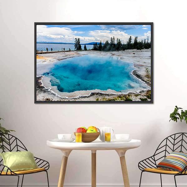 West Thumb Geyser Basin Canvas Wall Art-3 Horizontal-Gallery Wrap-25" x 16"-Tiaracle