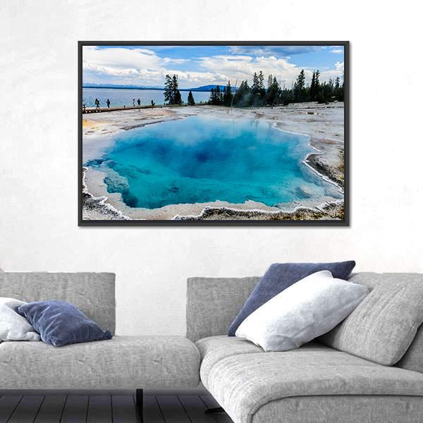 West Thumb Geyser Basin Canvas Wall Art-5 Horizontal-Gallery Wrap-22" x 12"-Tiaracle