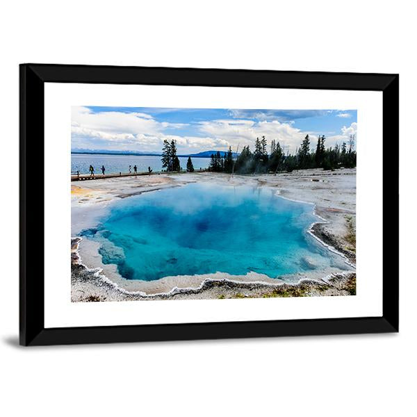 West Thumb Geyser Basin Canvas Wall Art-5 Horizontal-Gallery Wrap-22" x 12"-Tiaracle