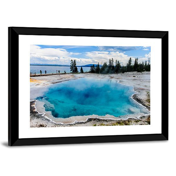 West Thumb Geyser Basin Canvas Wall Art-3 Horizontal-Gallery Wrap-25" x 16"-Tiaracle