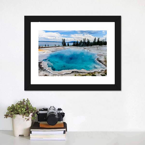 West Thumb Geyser Basin Canvas Wall Art-1 Piece-Framed Print-20" x 16"-Tiaracle