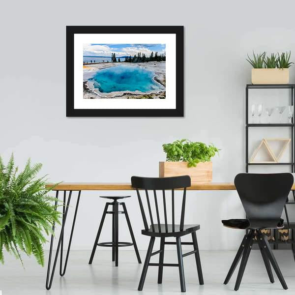 West Thumb Geyser Basin Canvas Wall Art-3 Horizontal-Gallery Wrap-25" x 16"-Tiaracle