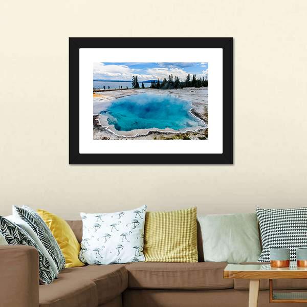 West Thumb Geyser Basin Canvas Wall Art-3 Horizontal-Gallery Wrap-25" x 16"-Tiaracle