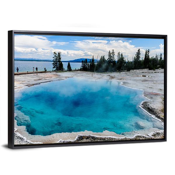 West Thumb Geyser Basin Canvas Wall Art-5 Horizontal-Gallery Wrap-22" x 12"-Tiaracle