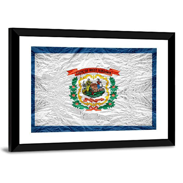 West Virginia Flag Canvas Wall Art-3 Horizontal-Gallery Wrap-25" x 16"-Tiaracle