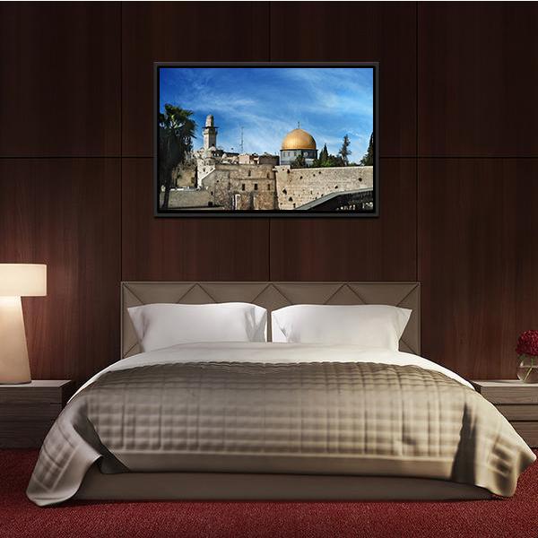 Western Wall In Jerusalem Canvas Wall Art-3 Horizontal-Gallery Wrap-25&quot; x 16&quot;-Tiaracle