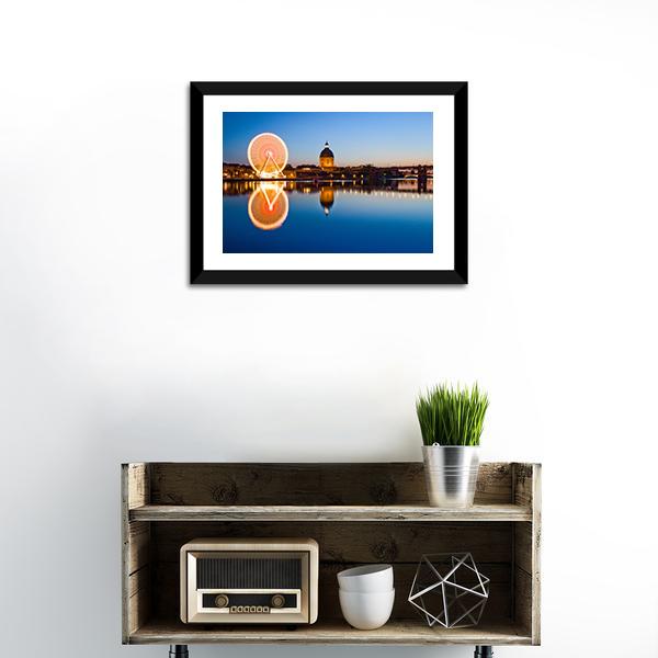 Wheel In Toulouse City Panoramic Canvas Wall Art-1 Piece-36" x 12"-Tiaracle
