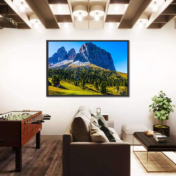 White And Gray Rocks In Morning Sun Canvas Wall Art-5 Horizontal-Gallery Wrap-22" x 12"-Tiaracle