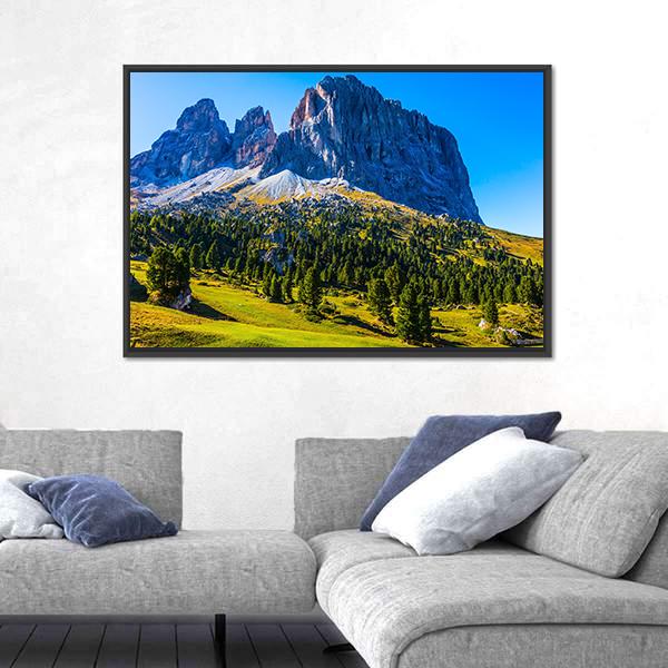White And Gray Rocks In Morning Sun Canvas Wall Art-5 Horizontal-Gallery Wrap-22" x 12"-Tiaracle
