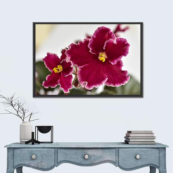White And Red Fresh Flowers Canvas Wall Art-1 Piece-Floating Frame-24" x 16"-Tiaracle