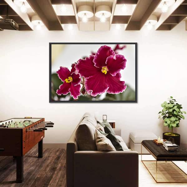 White And Red Fresh Flowers Canvas Wall Art-5 Horizontal-Gallery Wrap-22" x 12"-Tiaracle