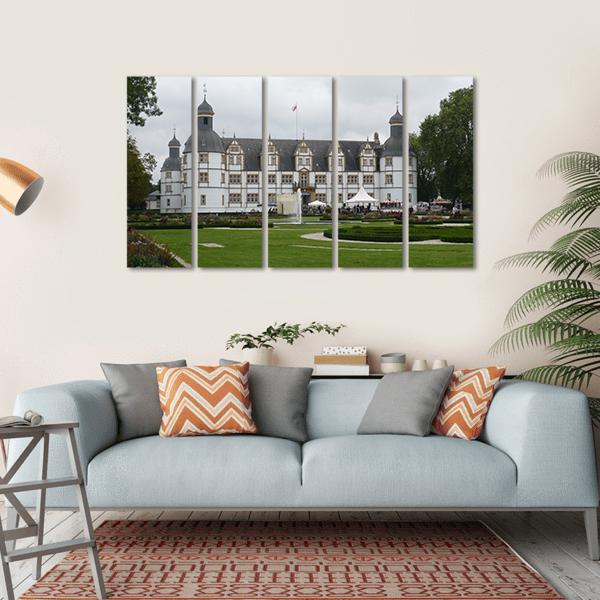 White Castle In Paderborn Germany Canvas Wall Art-5 Horizontal-Gallery Wrap-22" x 12"-Tiaracle