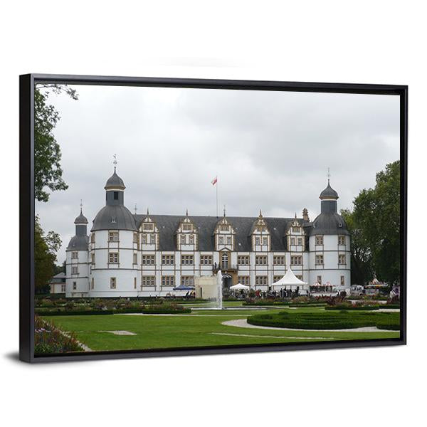 White Castle In Paderborn Germany Canvas Wall Art-3 Horizontal-Gallery Wrap-25" x 16"-Tiaracle