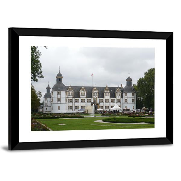 White Castle In Paderborn Germany Canvas Wall Art-3 Horizontal-Gallery Wrap-25" x 16"-Tiaracle