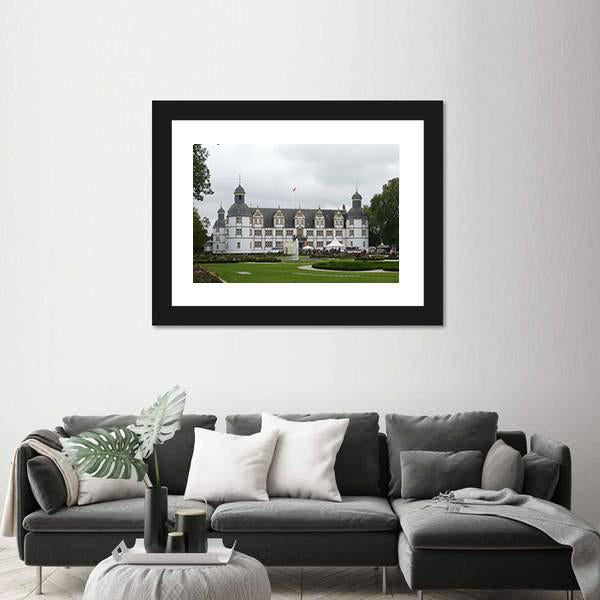 White Castle In Paderborn Germany Canvas Wall Art-3 Horizontal-Gallery Wrap-25" x 16"-Tiaracle