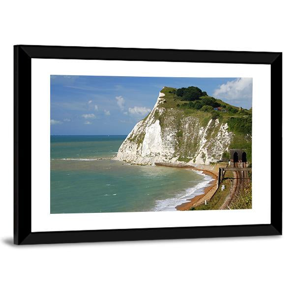White Cliffs Near Dover Canvas Wall Art-3 Horizontal-Gallery Wrap-25" x 16"-Tiaracle