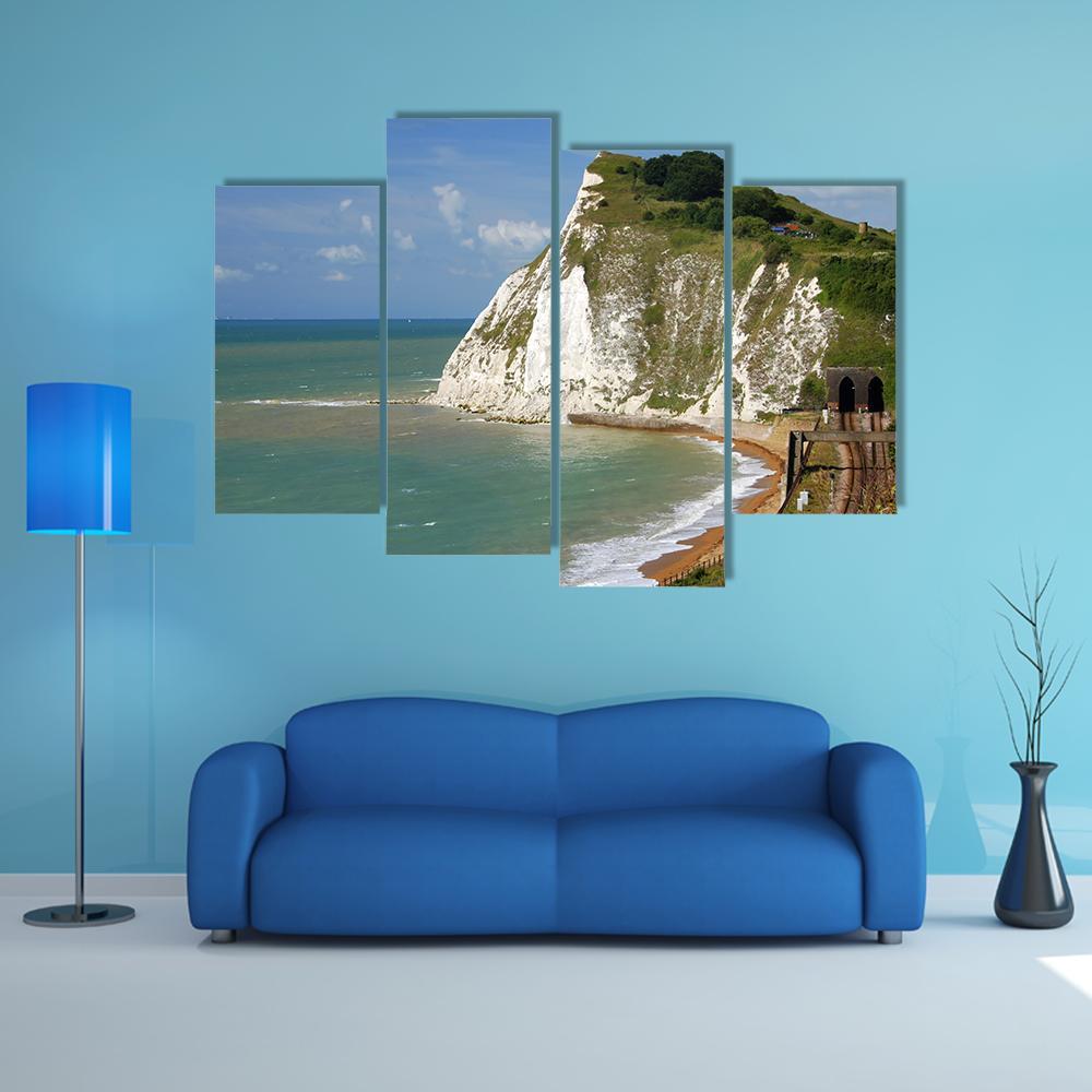 White Cliffs Near Dover Canvas Wall Art-4 Pop-Gallery Wrap-50" x 32"-Tiaracle