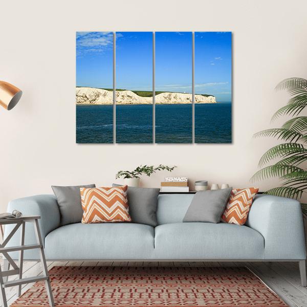 White Cliffs Of Dover From The Sea Canvas Wall Art-4 Horizontal-Gallery Wrap-34" x 24"-Tiaracle