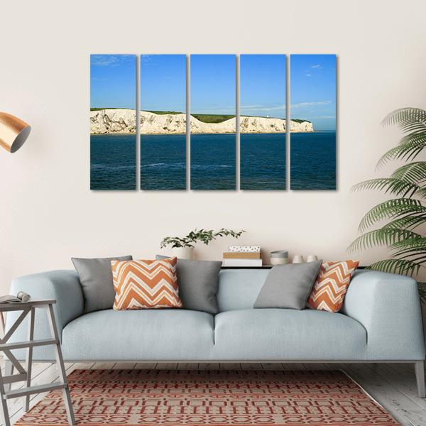White Cliffs Of Dover From The Sea Canvas Wall Art-5 Horizontal-Gallery Wrap-22" x 12"-Tiaracle