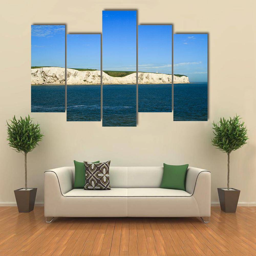 White Cliffs Of Dover From The Sea Canvas Wall Art-5 Pop-Gallery Wrap-32" x 21"-Tiaracle