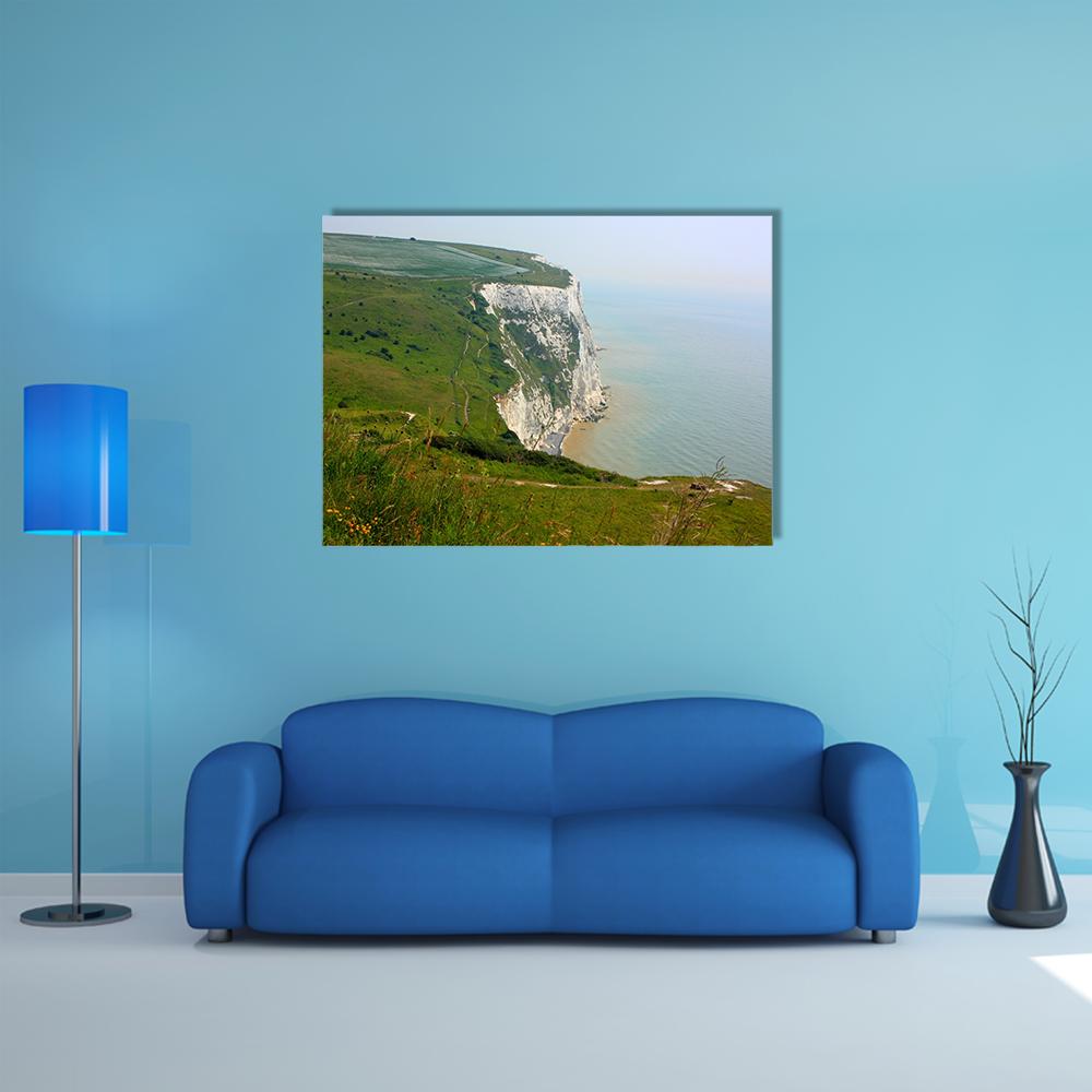 White Cliffs Of Dover Canvas Wall Art-1 Piece-Gallery Wrap-48" x 32"-Tiaracle