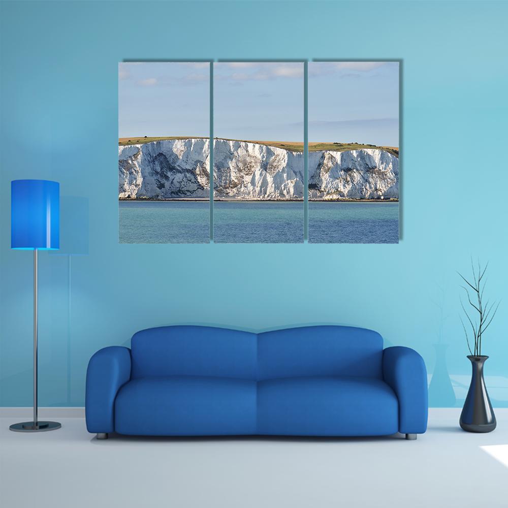 White Cliffs Of Dover Canvas Wall Art-3 Horizontal-Gallery Wrap-37" x 24"-Tiaracle