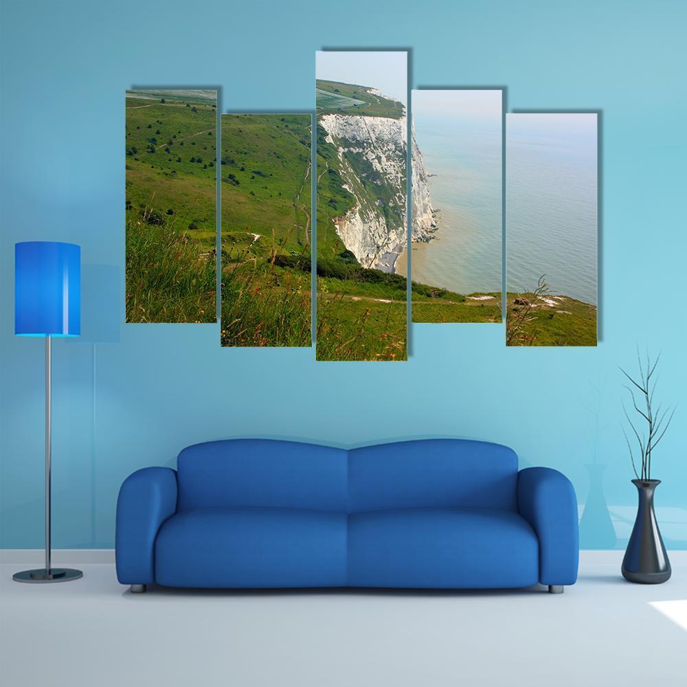 White Cliffs Of Dover Canvas Wall Art-5 Pop-Gallery Wrap-47" x 32"-Tiaracle