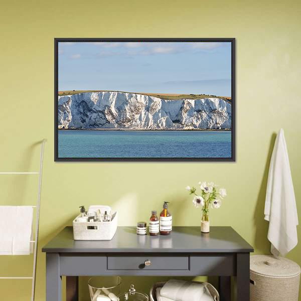 White Cliffs Of Dover Canvas Wall Art-3 Horizontal-Gallery Wrap-25" x 16"-Tiaracle