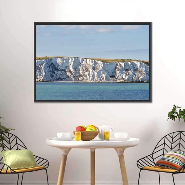 White Cliffs Of Dover Canvas Wall Art-3 Horizontal-Gallery Wrap-25" x 16"-Tiaracle
