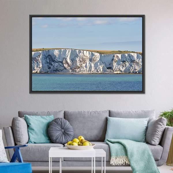 White Cliffs Of Dover Canvas Wall Art-1 Piece-Floating Frame-24" x 16"-Tiaracle