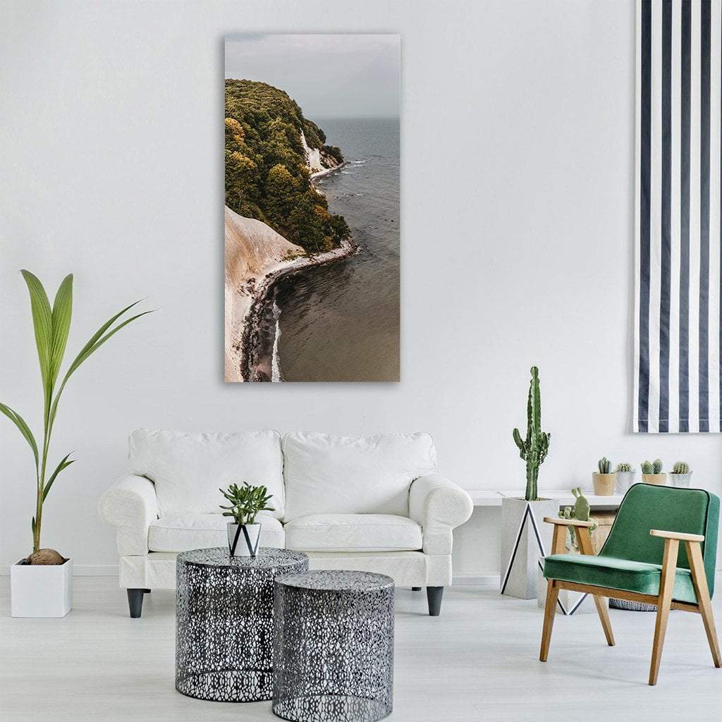 White Cliffs Rugen On Baltic Sea Vertical Canvas Wall Art-3 Vertical-Gallery Wrap-12" x 25"-Tiaracle