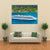 White Cruise Ship In The Bay Canvas Wall Art-5 Star-Gallery Wrap-62" x 32"-Tiaracle