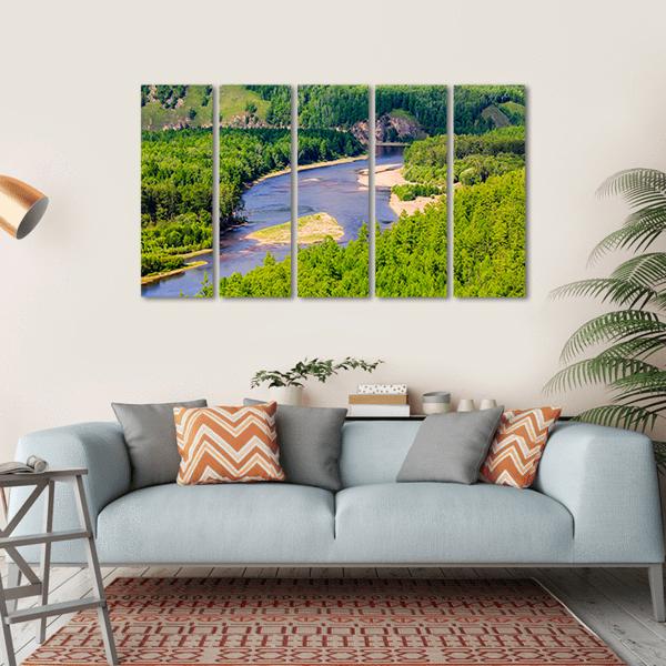 White Deer Island Mongolia Canvas Wall Art-5 Horizontal-Gallery Wrap-22" x 12"-Tiaracle