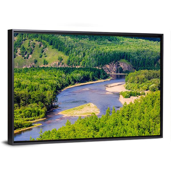 White Deer Island Mongolia Canvas Wall Art-3 Horizontal-Gallery Wrap-25" x 16"-Tiaracle