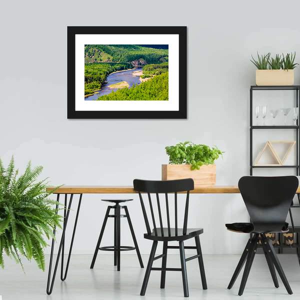 White Deer Island Mongolia Canvas Wall Art-3 Horizontal-Gallery Wrap-25" x 16"-Tiaracle