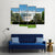 White House On Deep Blue Sky Canvas Wall Art-4 Pop-Gallery Wrap-50" x 32"-Tiaracle