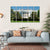 White House On Deep Blue Sky Canvas Wall Art-5 Horizontal-Gallery Wrap-22" x 12"-Tiaracle