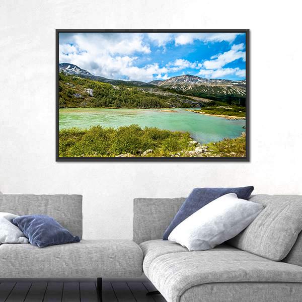 White Pass Mountains In British Columbia Panoramic Canvas Wall Art-1 Piece-36" x 12"-Tiaracle