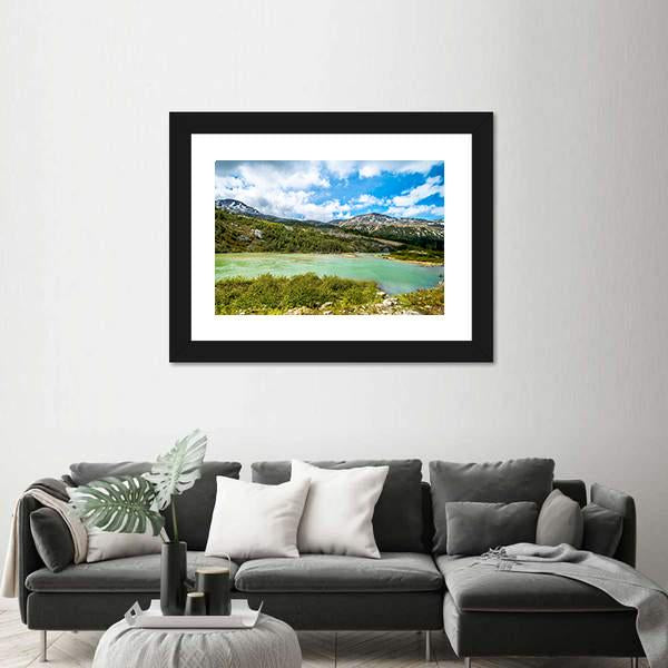 White Pass Mountains In British Columbia Panoramic Canvas Wall Art-1 Piece-36" x 12"-Tiaracle