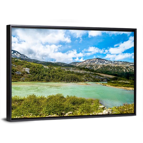 White Pass Mountains In British Columbia Panoramic Canvas Wall Art-1 Piece-36" x 12"-Tiaracle