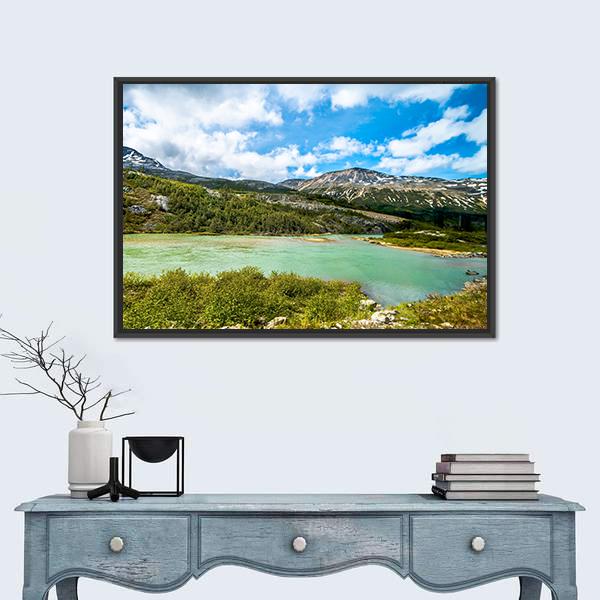 White Pass Mountains In British Columbia Panoramic Canvas Wall Art-1 Piece-36" x 12"-Tiaracle
