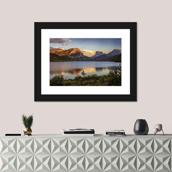 White Rock Mountains Above The Green River Lakes Canvas Wall Art-1 Piece-Framed Print-20" x 16"-Tiaracle
